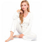 Knit Tie-Front Lounge Set with Long Sleeve Cardigan and Wide-Leg Pants
