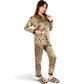 Satin Leopard Print Pajama Set with Button-Down Top