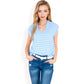 Striped Knit Sleeveless Sweater Vest with Collared V-Neck
