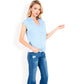 Striped Knit Sleeveless Sweater Vest with Collared V-Neck