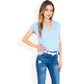 Striped Knit Sleeveless Sweater Vest with Collared V-Neck