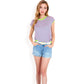 Striped Knit Cap Sleeve Top with Contrast Trim