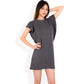 Ruffle Sleeve Textured Knit Mini Shift Dress