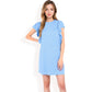 Ruffle Sleeve Textured Knit Mini Shift Dress