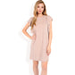 Ruffle Sleeve Textured Knit Mini Shift Dress