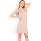 Ruffle Sleeve Textured Knit Mini Shift Dress