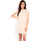 Ruffle Sleeve Textured Knit Mini Shift Dress
