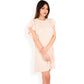 Ruffle Sleeve Textured Knit Mini Shift Dress
