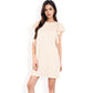 Ruffle Sleeve Textured Knit Mini Shift Dress