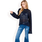 Oversized Star Cutout Knit Pullover Sweater with Drop Shoulder Design