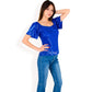 Short Sleeve Square Neck Sequin Top for Special Occasions