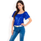 Short Sleeve Square Neck Sequin Top for Special Occasions