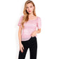 Short Sleeve Square Neck Sequin Top for Special Occasions