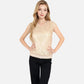 Sequin V-Neck Top with Cap Sleeves and Relaxed Fit