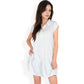 Zip-Up Collared Dress with Ruffle Hem