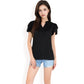 Ruffle Sleeve Henley Top with Button Front Detail