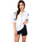 Floral Embroidered Blouse with Puff Sleeves and V-Neckline