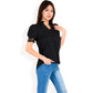 Puff Sleeve Blouse with Delicate Crochet Cuffs and V-Neckline