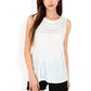 Sleeveless Tank Top with Pintuck Pleat Details and Soft Stretch Fabric