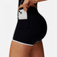 Active Active Women's High Waist Biker Shorts with Contrast Piping and Seamless Stretch Fabric
