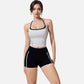 Active Active Women's High Waist Biker Shorts with Contrast Piping and Seamless Stretch Fabric