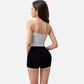 Active Active Women's High Waist Biker Shorts with Contrast Piping and Seamless Stretch Fabric