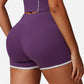 Active Active Women's High Waist Biker Shorts with Contrast Piping and Seamless Stretch Fabric