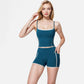 Active Active Women's High Waist Biker Shorts with Contrast Piping and Seamless Stretch Fabric