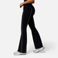 Active Women's High Waist Flared Leggings with Contrast Seam Detail and Stretch Fabric