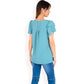 Flutter Sleeve Top with Keyhole Neckline and Lightweight Textured Fabric