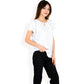 Flutter Sleeve Top with Keyhole Neckline and Lightweight Textured Fabric