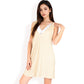 Sleeveless V-Neck Waffle Knit A-Line Dress