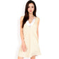 Sleeveless V-Neck Waffle Knit A-Line Dress