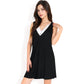 Sleeveless V-Neck Waffle Knit A-Line Dress