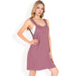 Sleeveless V-Neck Waffle Knit A-Line Dress