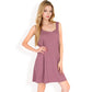 Sleeveless V-Neck Waffle Knit A-Line Dress