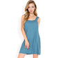 Sleeveless V-Neck Waffle Knit A-Line Dress