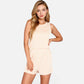 Women's Sleeveless Ribbed Lounge Set with Elastic Waist Shorts and Relaxed Fit