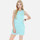 Women's Sleeveless Ribbed Lounge Set with Elastic Waist Shorts and Relaxed Fit