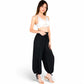 Relaxed Fit Drawstring Hem Pants with Elastic Waist
