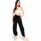 Relaxed Fit Drawstring Hem Pants with Elastic Waist