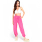 Relaxed Fit Drawstring Hem Pants with Elastic Waist