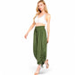 Relaxed Fit Drawstring Hem Pants with Elastic Waist