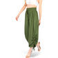 Relaxed Fit Drawstring Hem Pants with Elastic Waist