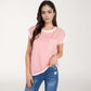 Sleeveless Striped Knit Top with Contrast Trim and Chest Pocket Detail