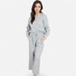 Women's Long Sleeve Pullover and Wide Leg Pants Lounge Set