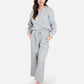Women's Long Sleeve Pullover and Wide Leg Pants Lounge Set