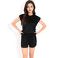 Sleeveless Two-Piece Lounge Set with Rolled Hem Shorts