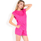 Sleeveless Two-Piece Lounge Set with Rolled Hem Shorts