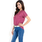 Short Sleeve Button Front V-Neck Shirt